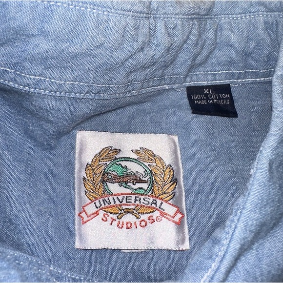 Vintage 90's Universal Studios Woody Woodpecker Golf Willy Willy‎ Denim Men's XL - Picture 5 of 10